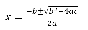 The quadratic formula.